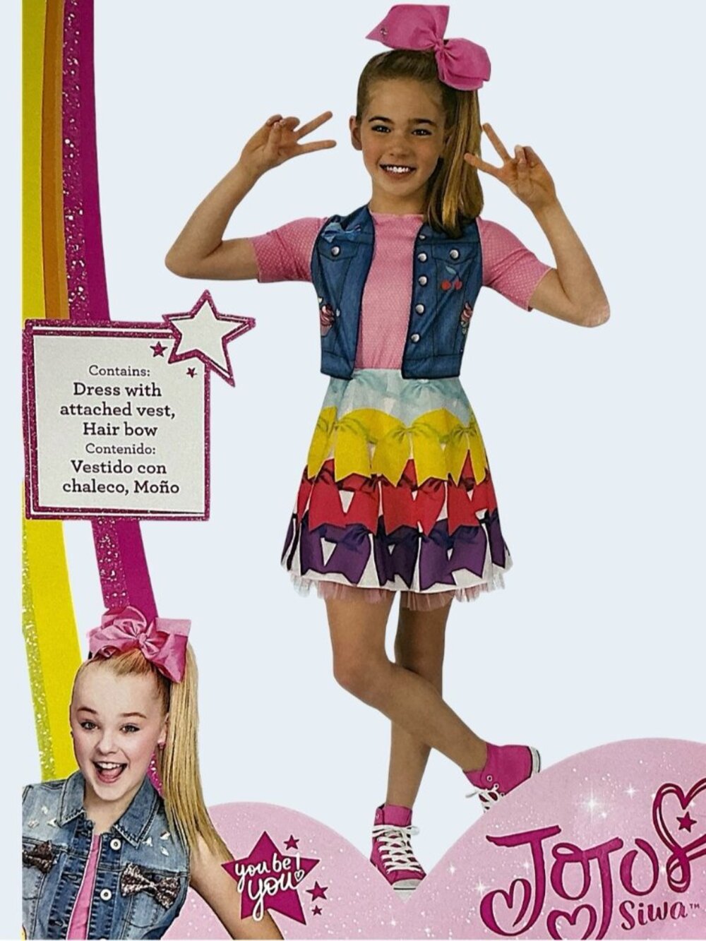 JoJo Siwa Boomerang Music Video Costume Nickelodeon Rubies Girls Medium (8-10)